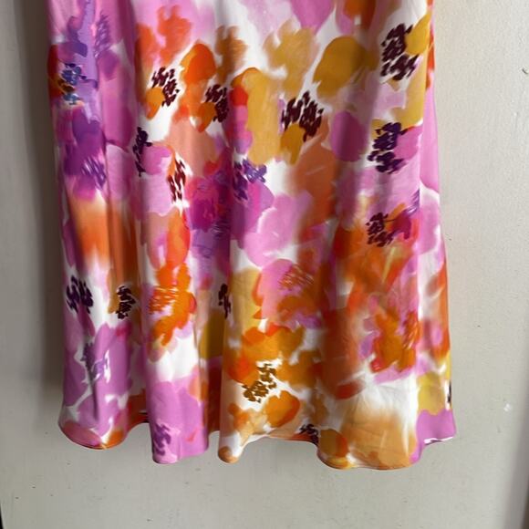 NICHOLAS Simie Gathered Floral-Print Satin-Twill Mini Dress Pink - Picture 9 of 16